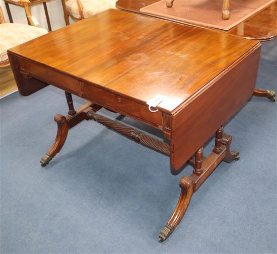 A Regency mahogany sofa table W.94cm